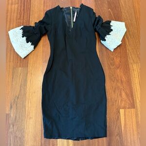 Elegant Black and White Dress